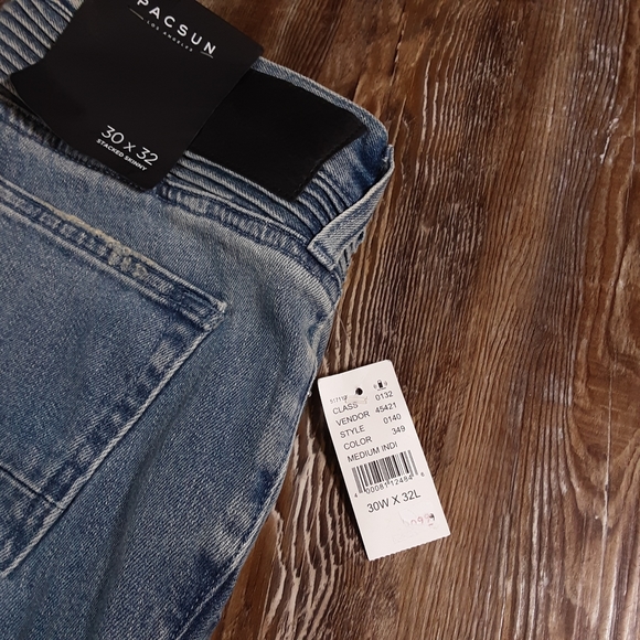 NWT 70$ Pacsun Stacked Ergo Skinny Comfort Stretch Light Wash Jeans 30x32 - Picture 4 of 7
